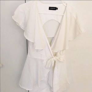 White tie romper